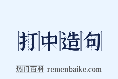 打中造句是什么意思的图片